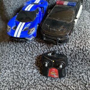 Blue and Black Toy Cars with Remote